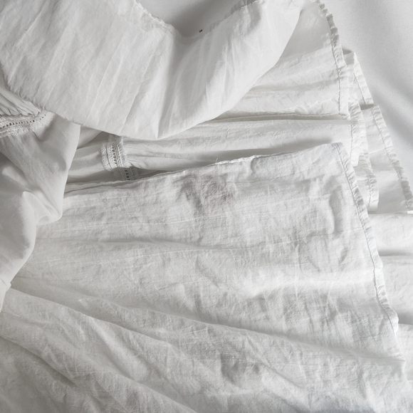 Free People Sunbeams Mini Dress Size XS Off Shoulder Embroidered Boho Peasant - Picture 5 of 15